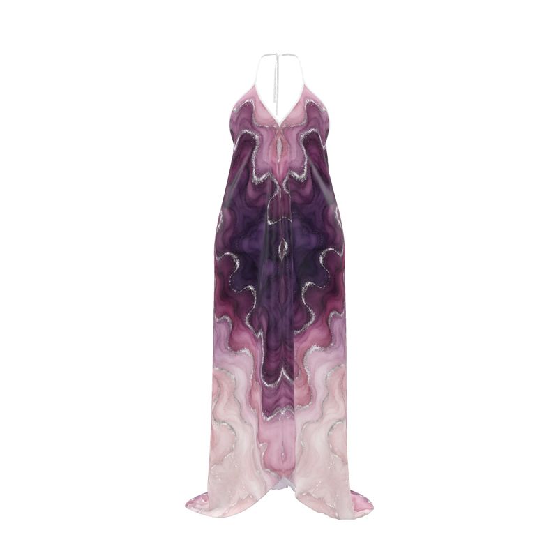Purple Royalty Halterneck backless dress