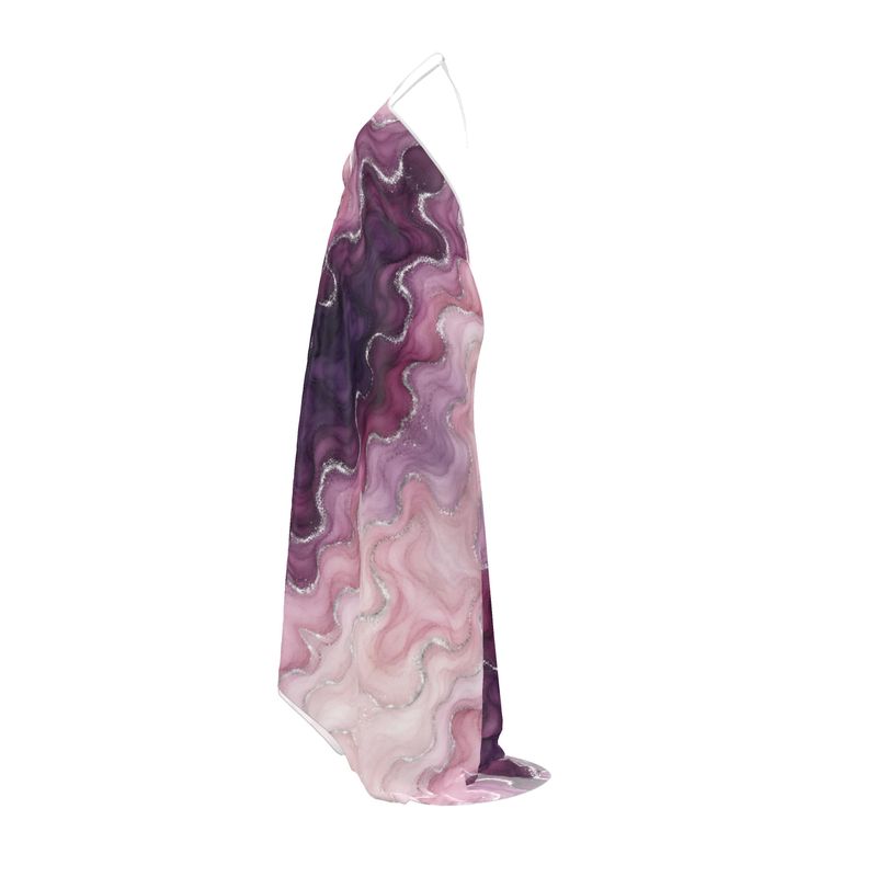 Purple Royalty Halterneck backless dress