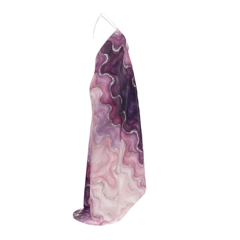 Purple Royalty Halterneck backless dress