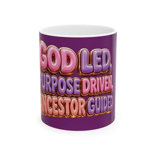 God Led Purple Ceramic Mug, (11oz, 15oz)